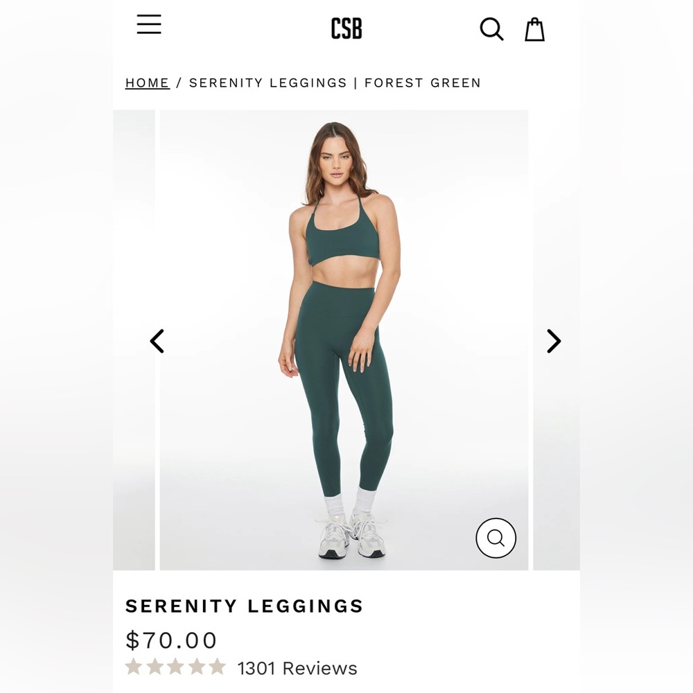 Serenity Leggings | Forest Green × 1 - Size XXL